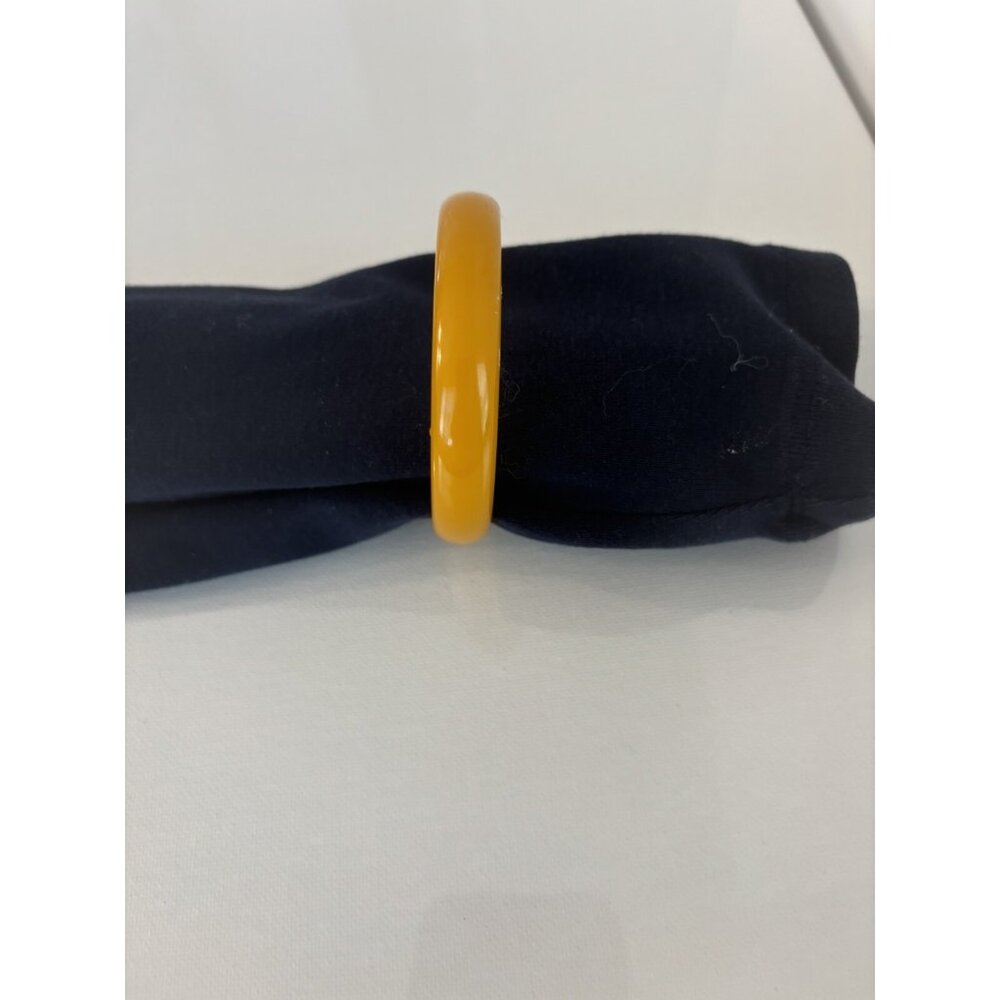 Vintage Egg Yolk Yellow Bakelite Bangle Bracelet Tested